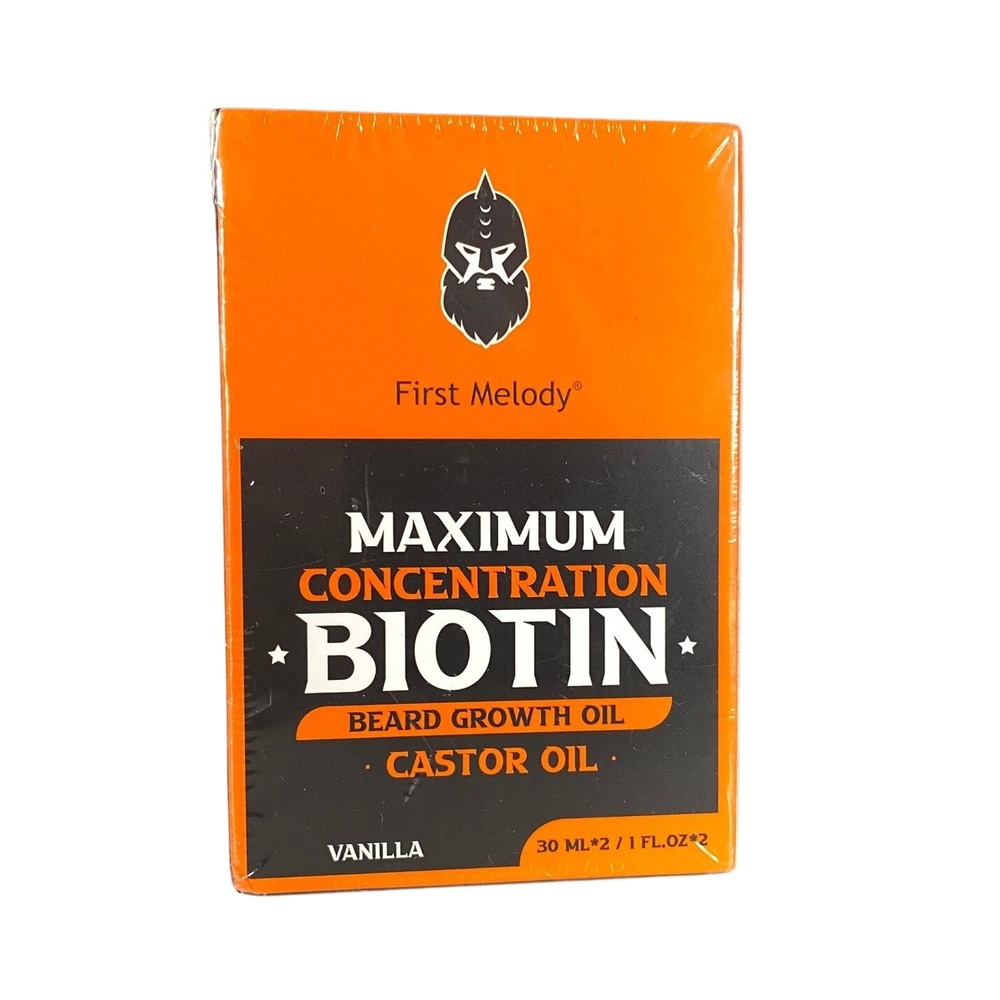 First Melody Maximum Concentration Biotin Beard Growth Oil Castor Oil Vanilla 2